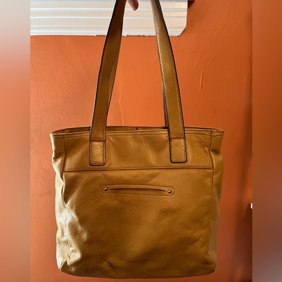 B. MARKOWSKY Mustard Colored Shoulder Tote (EUC) - Picture 9 of 15